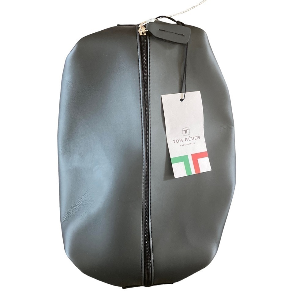 Tom Reves Men'sToiletry Bag NWT Made in Italy Snaps on each end for low profile - Picture 1 of 8